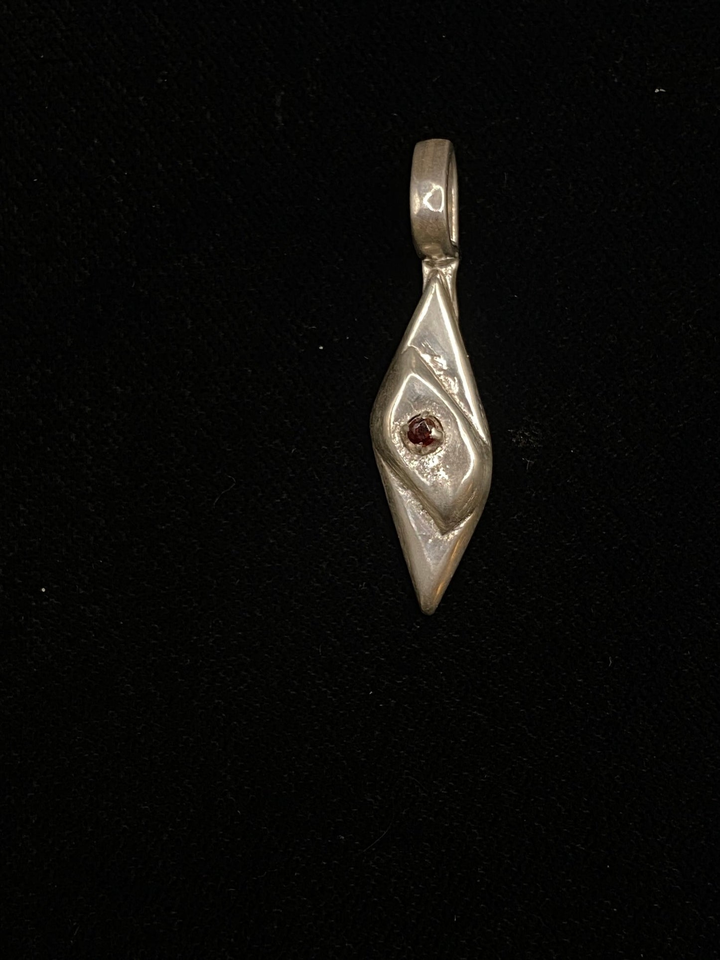 Sterling silver and sapphire crystal pendant