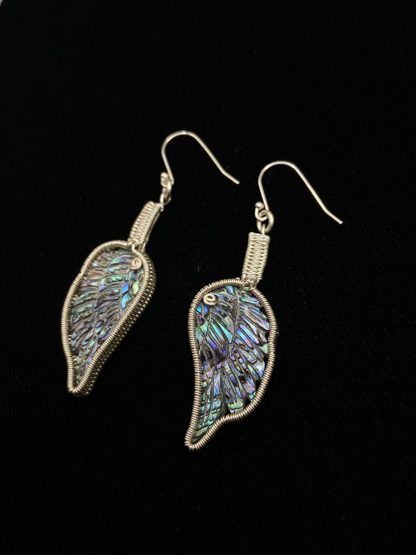 Abalone wing earrings