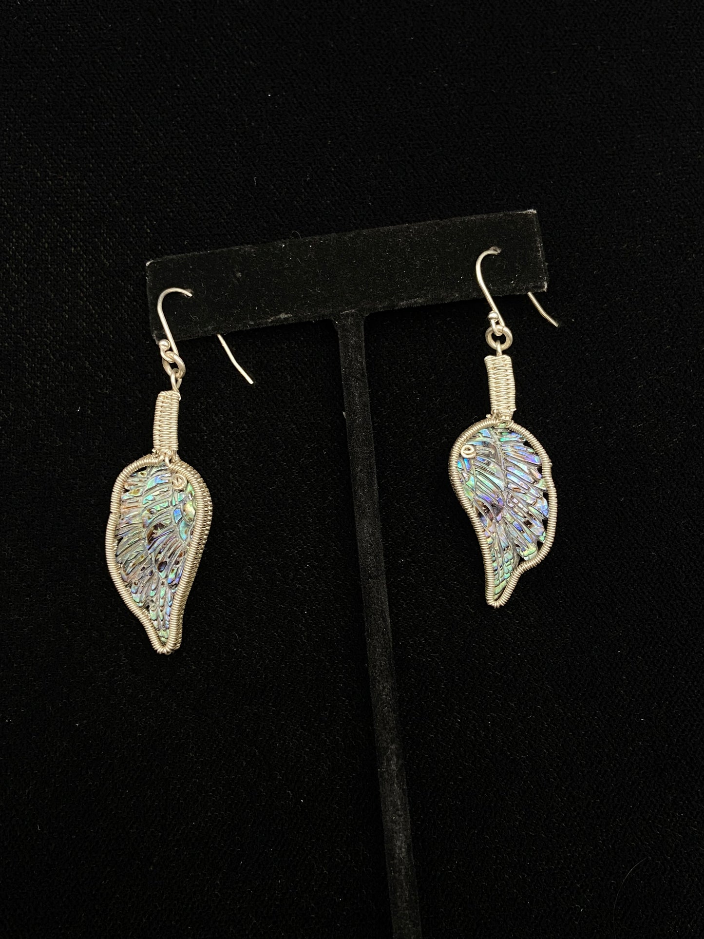 Abalone wing earrings