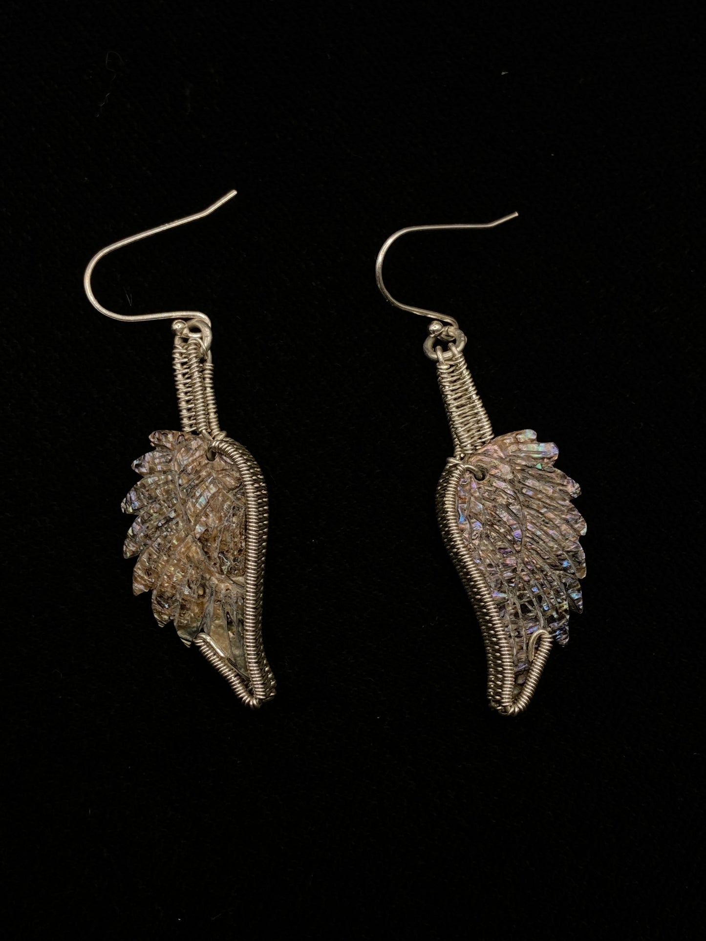 Abalone wing earrings