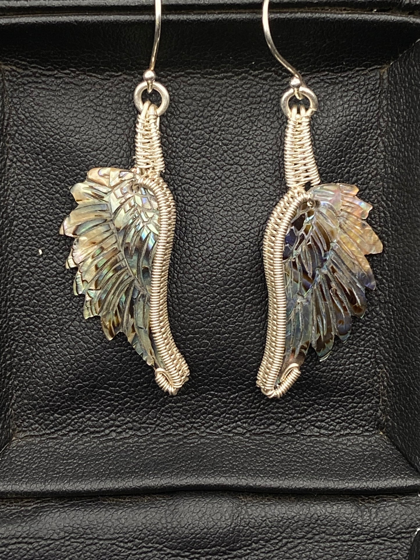 Abalone wing earrings