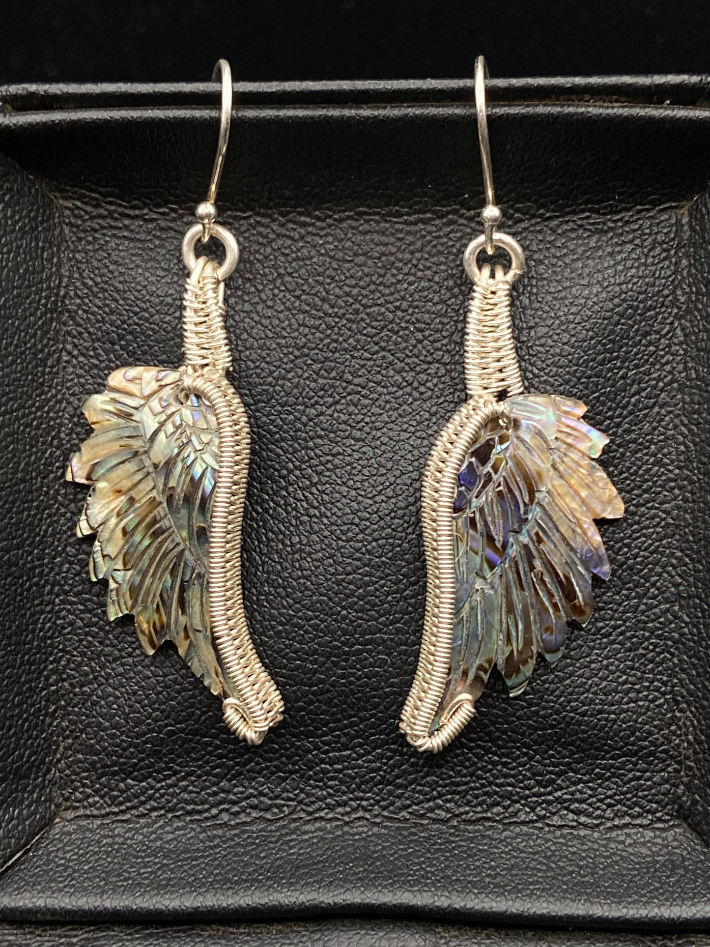 Abalone wing earrings