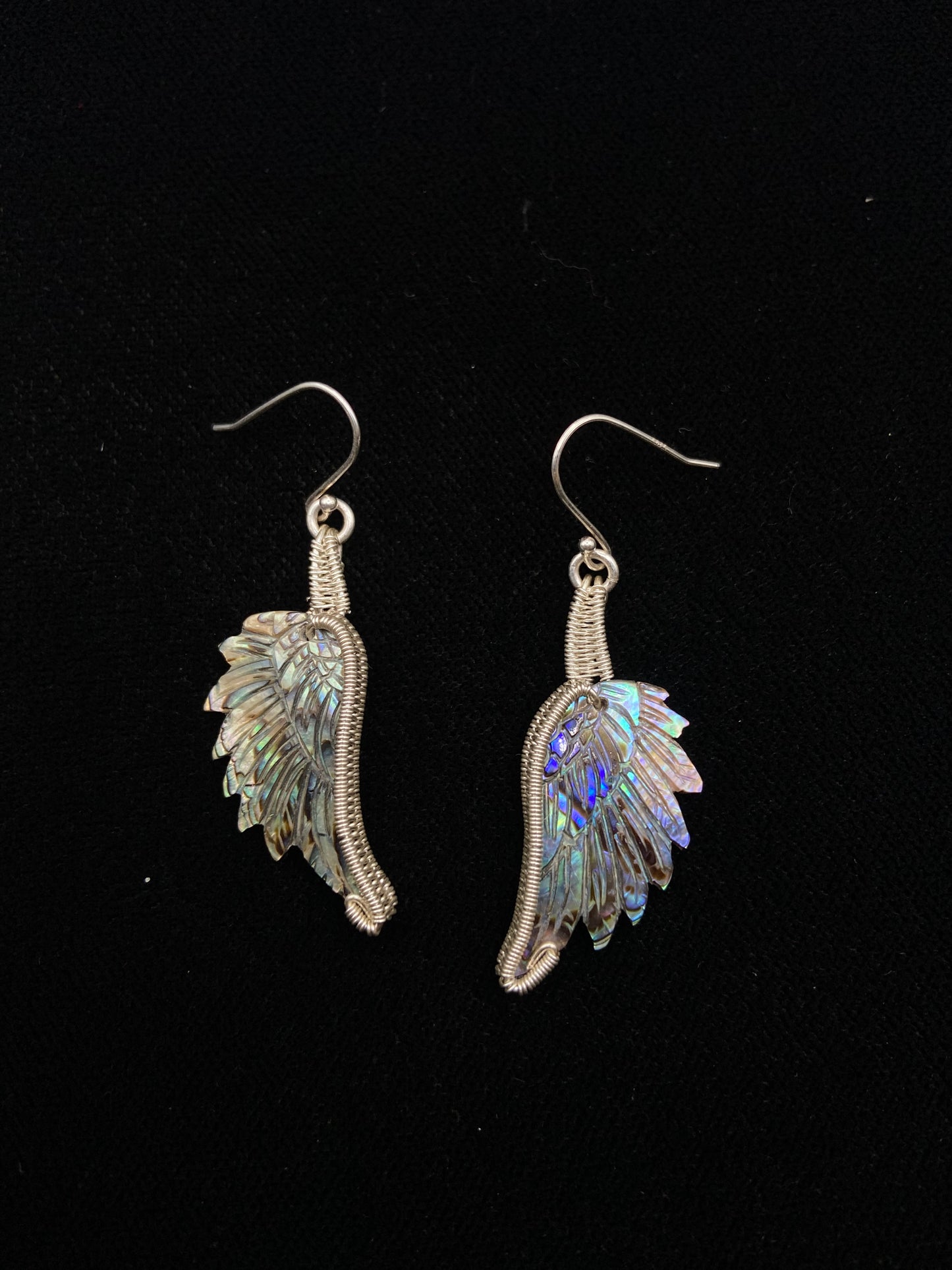 Abalone wing earrings