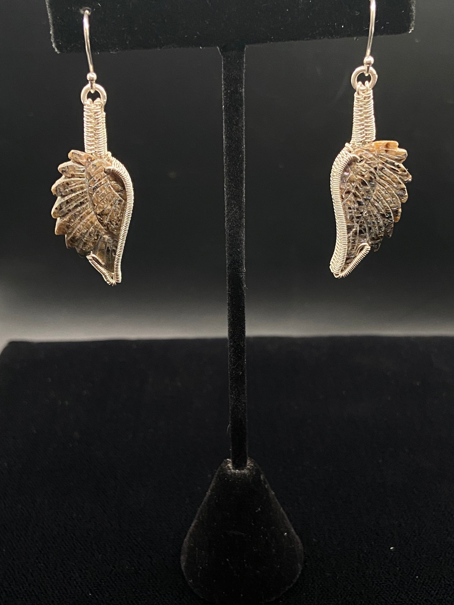 Abalone wing earrings