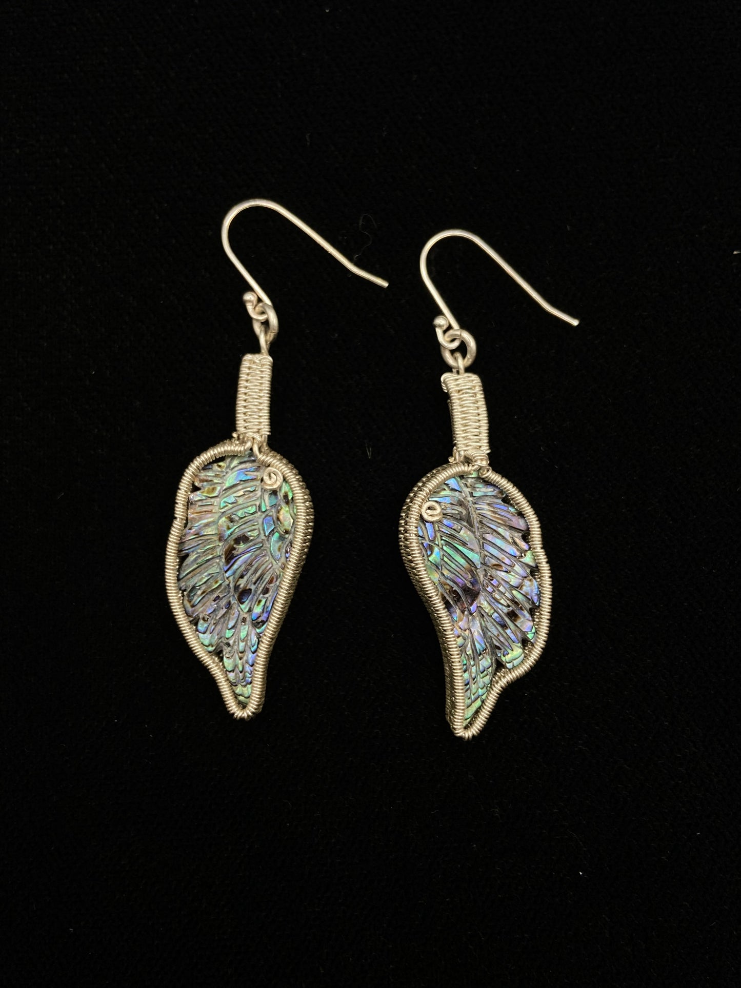 Abalone wing earrings