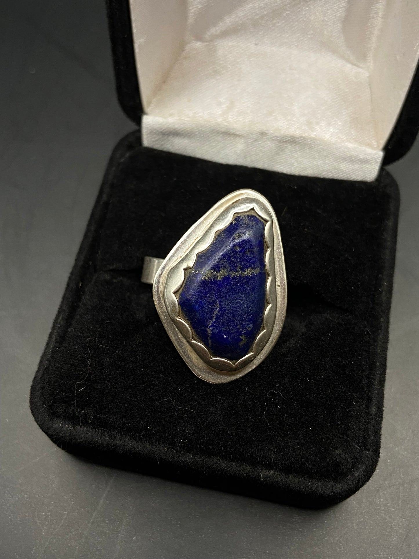 Lapis lazuli sterling silver ring