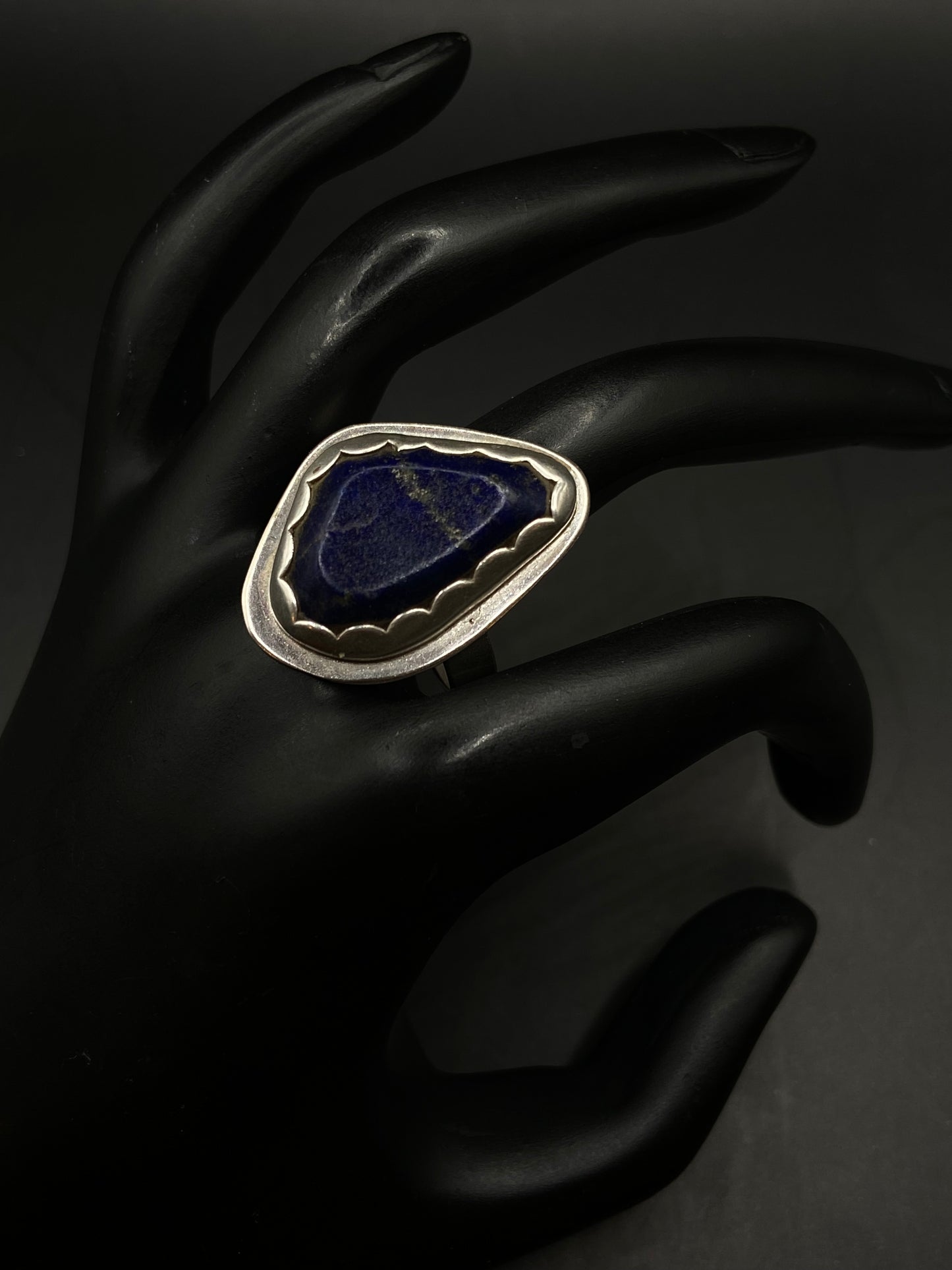 Lapis lazuli sterling silver ring