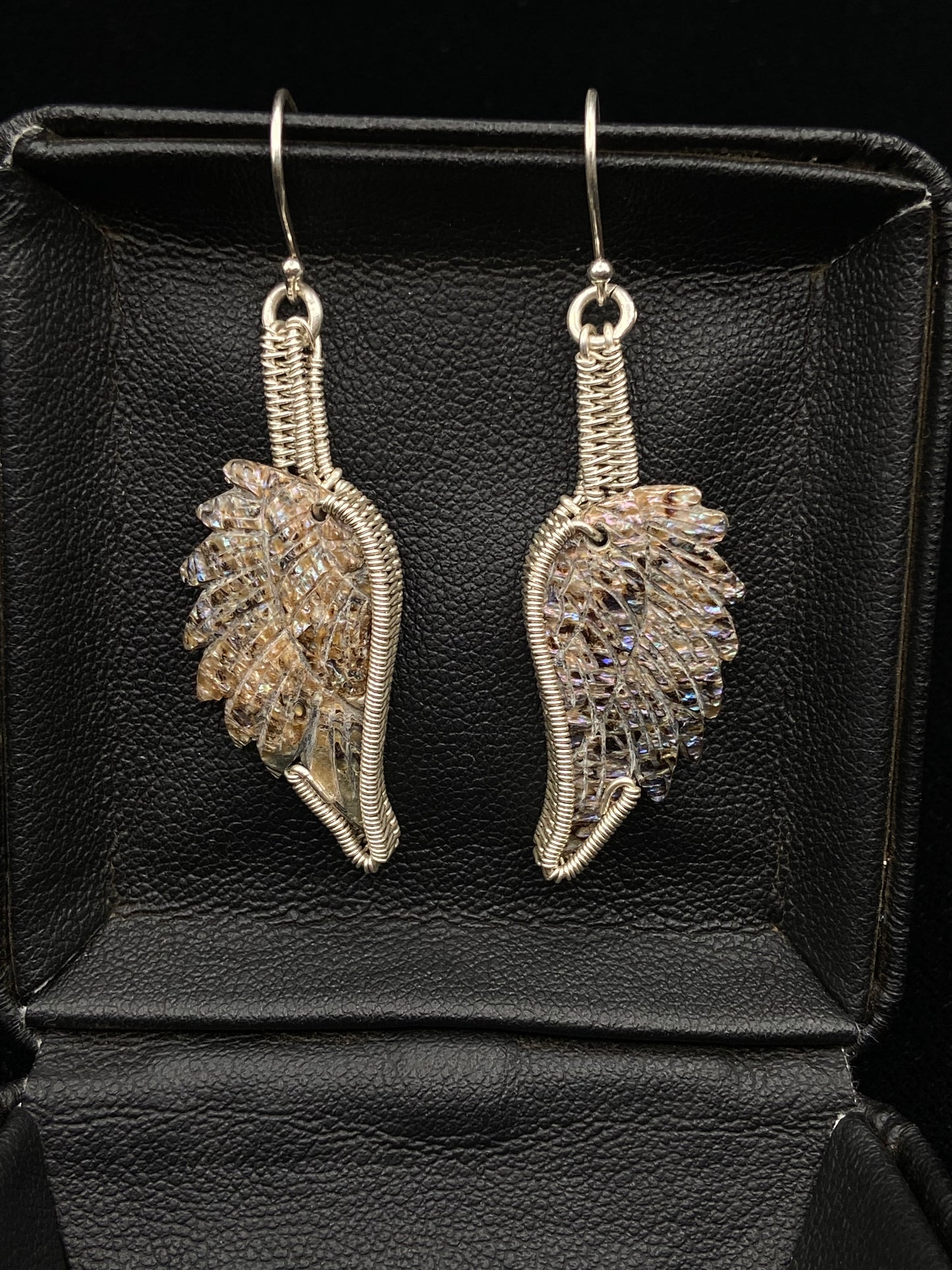 Abalone wing earrings