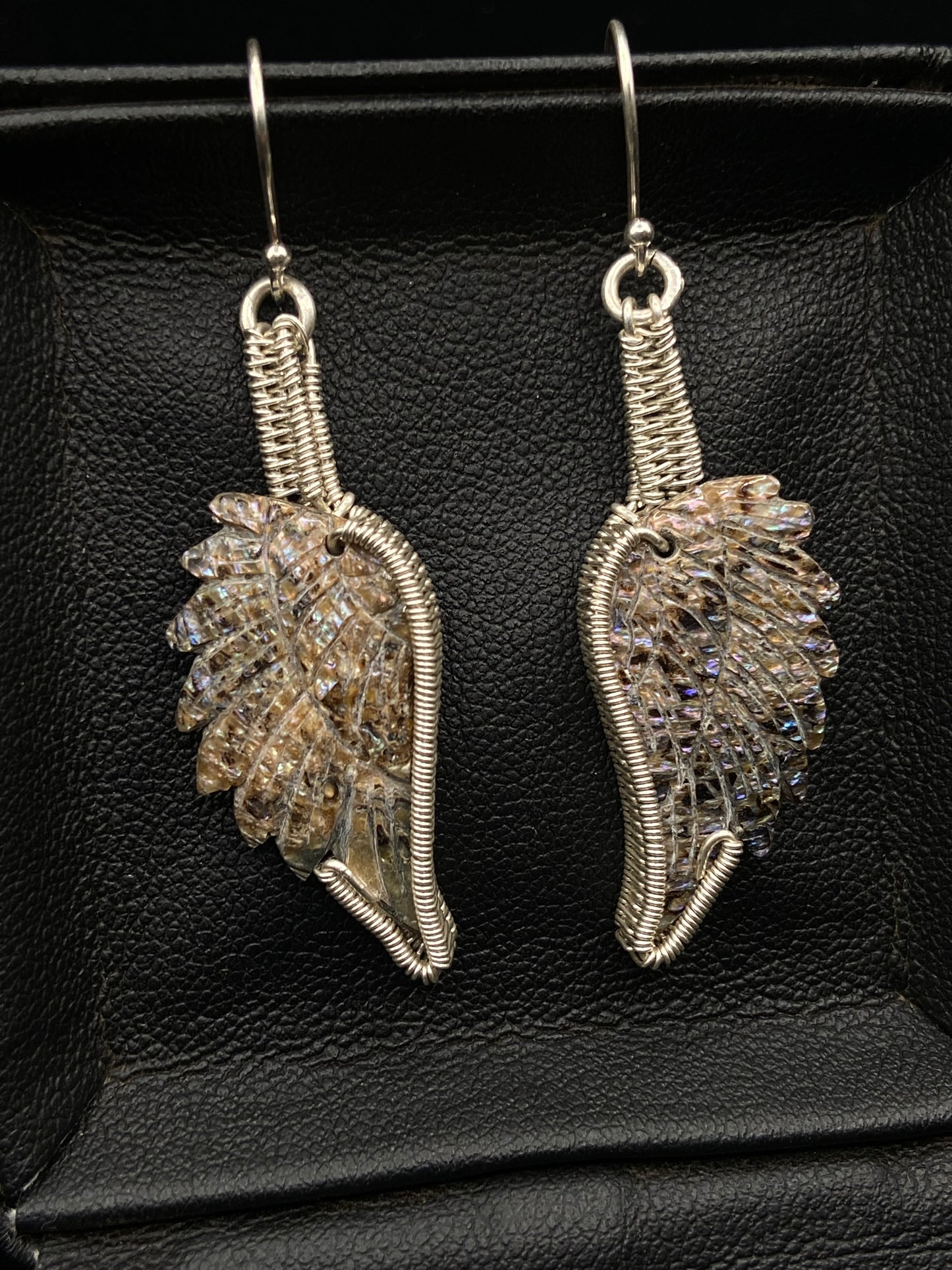 Abalone wing earrings