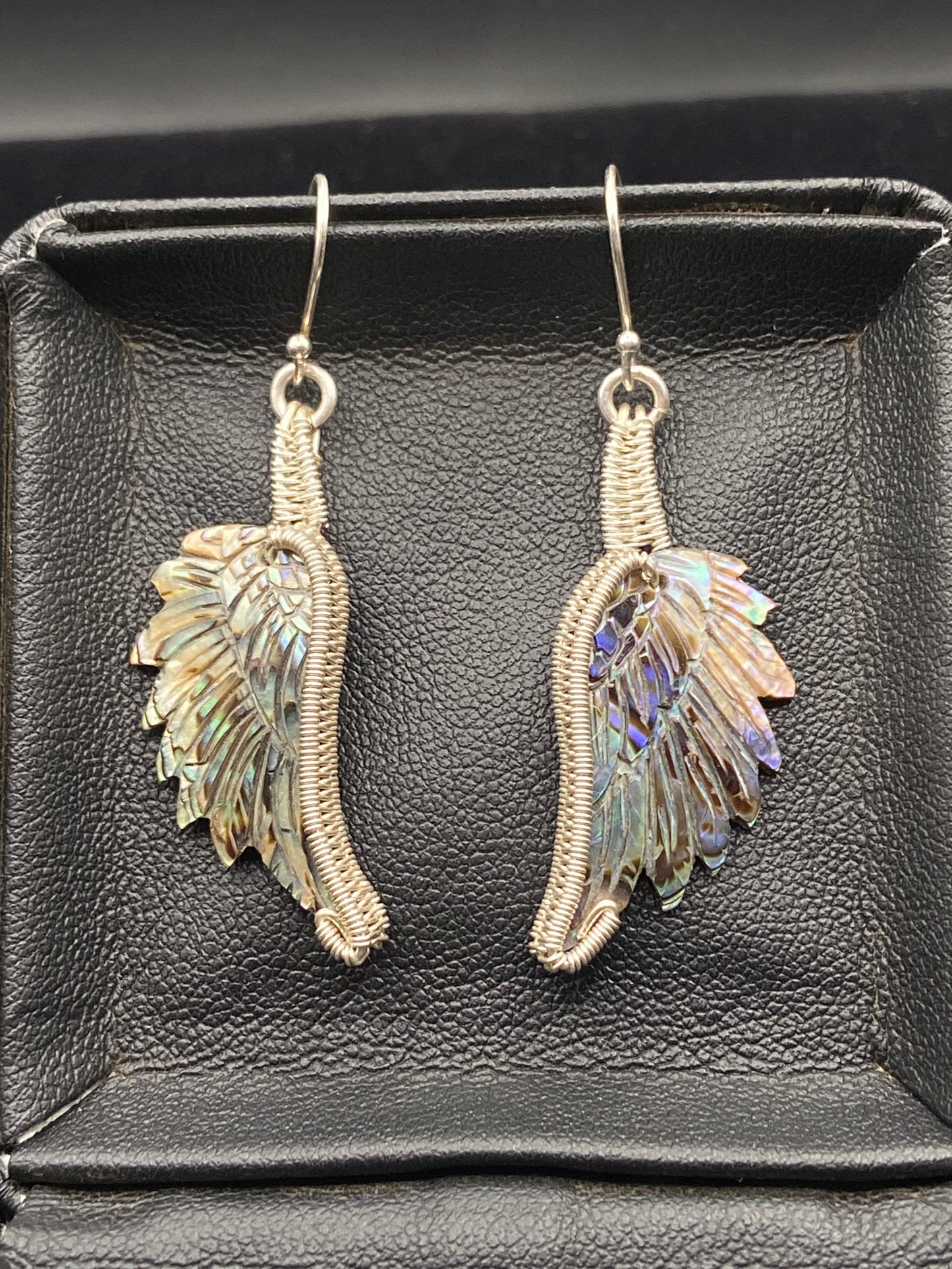 Abalone wing earrings