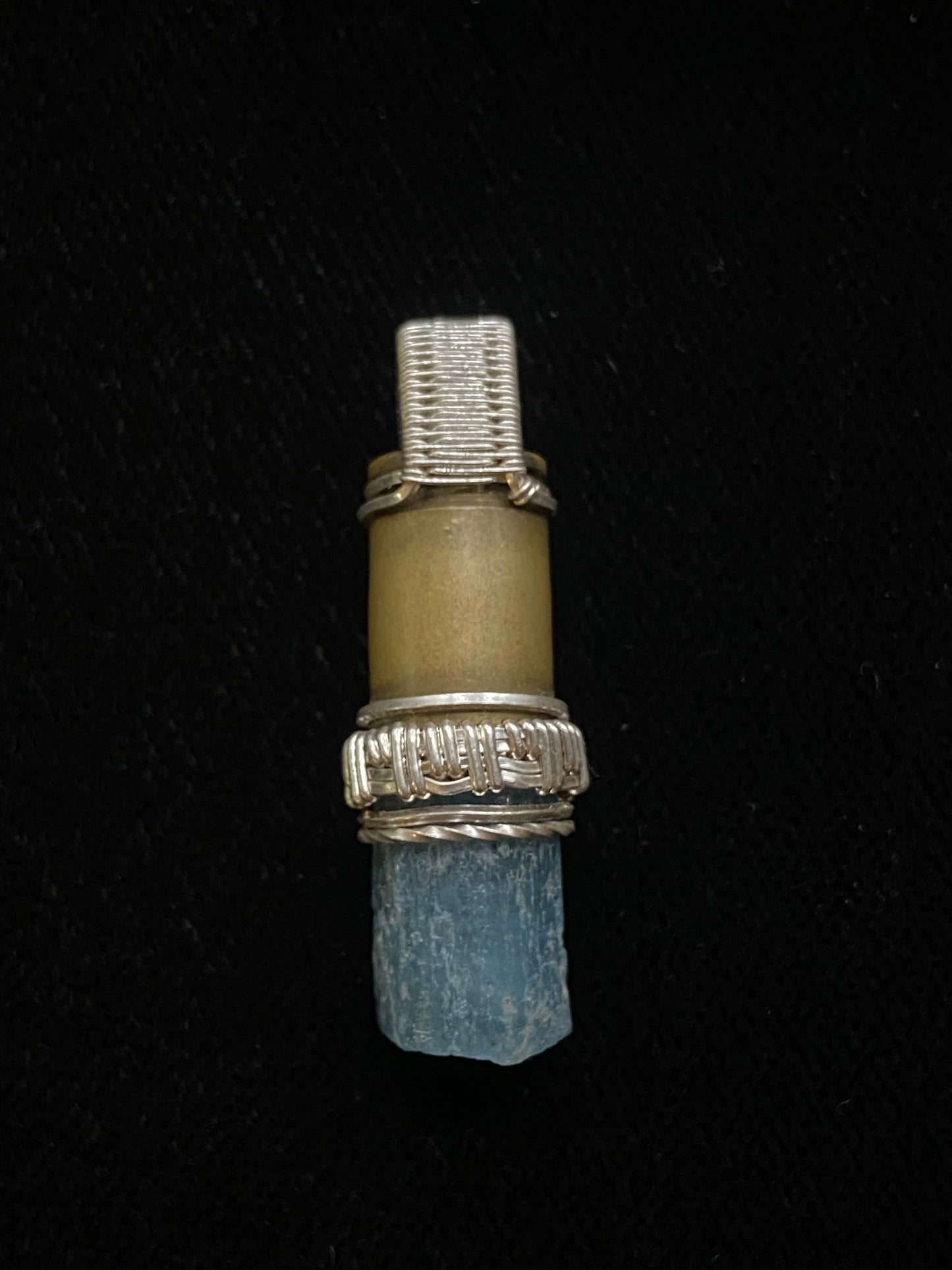 Aquamarine sterling silver wire wrap