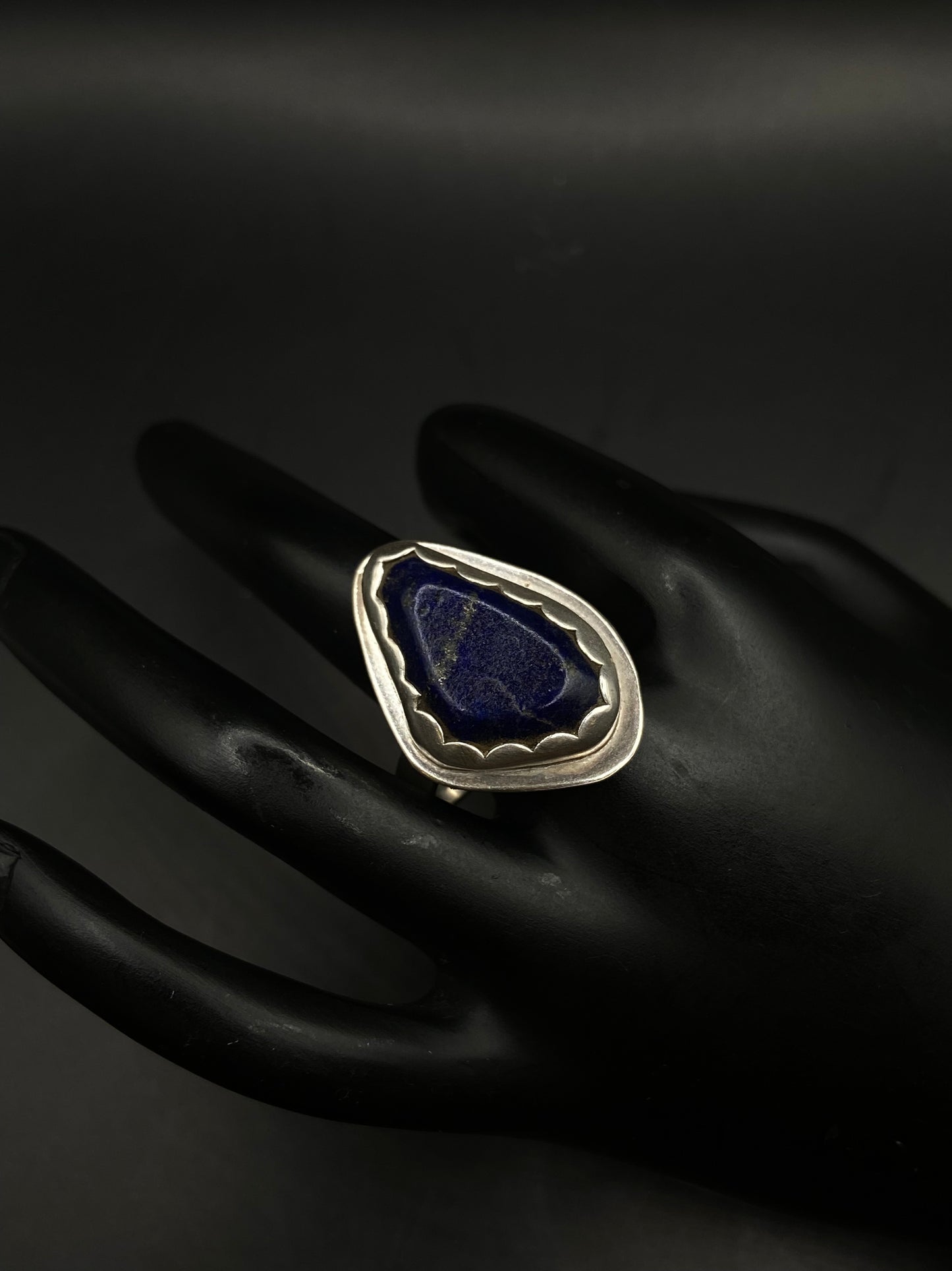 Lapis lazuli sterling silver ring