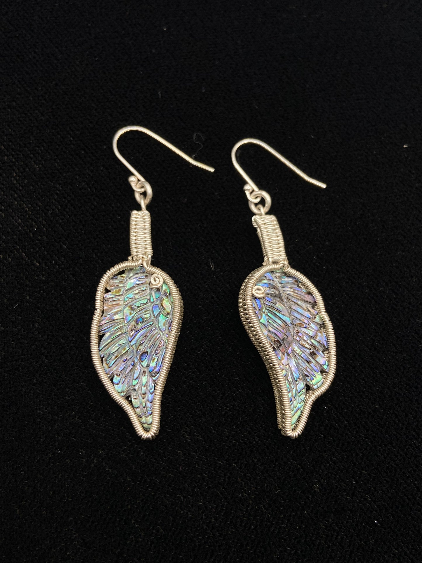 Abalone wing earrings