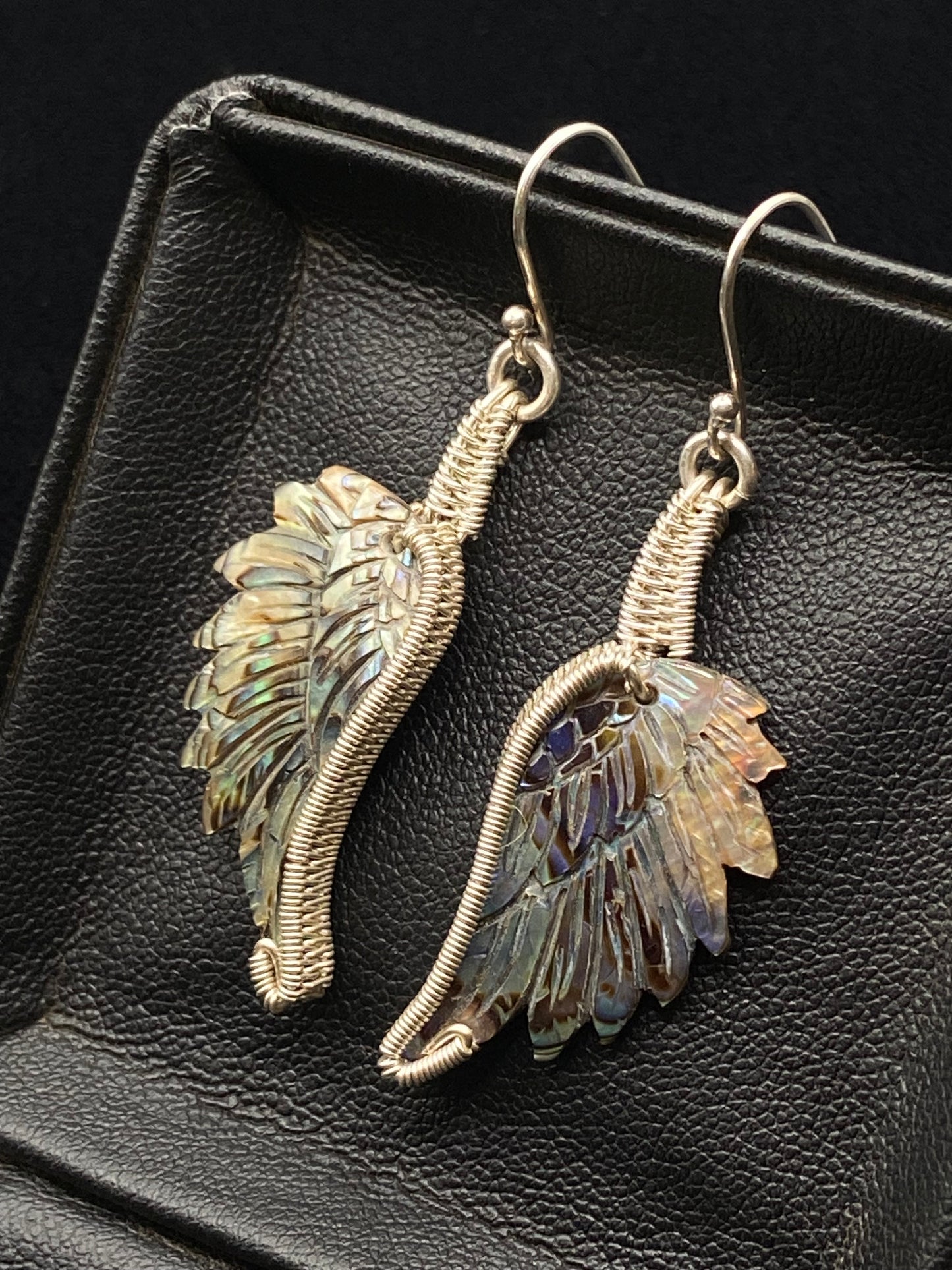 Abalone wing earrings