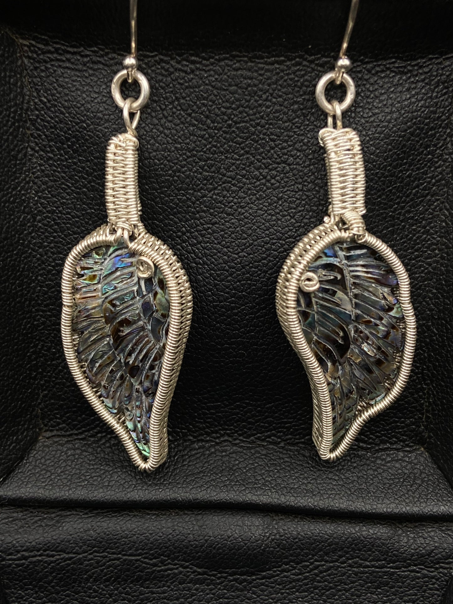 Abalone wing earrings