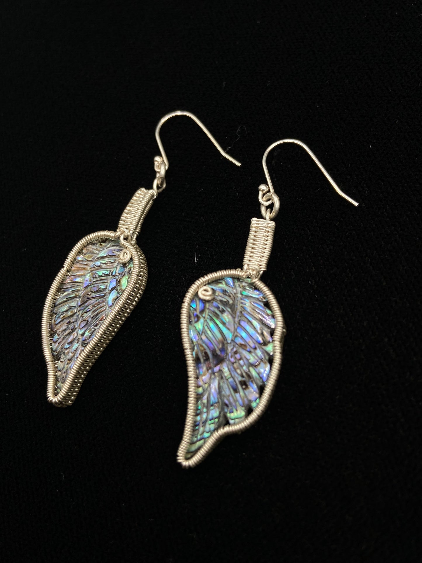 Abalone wing earrings