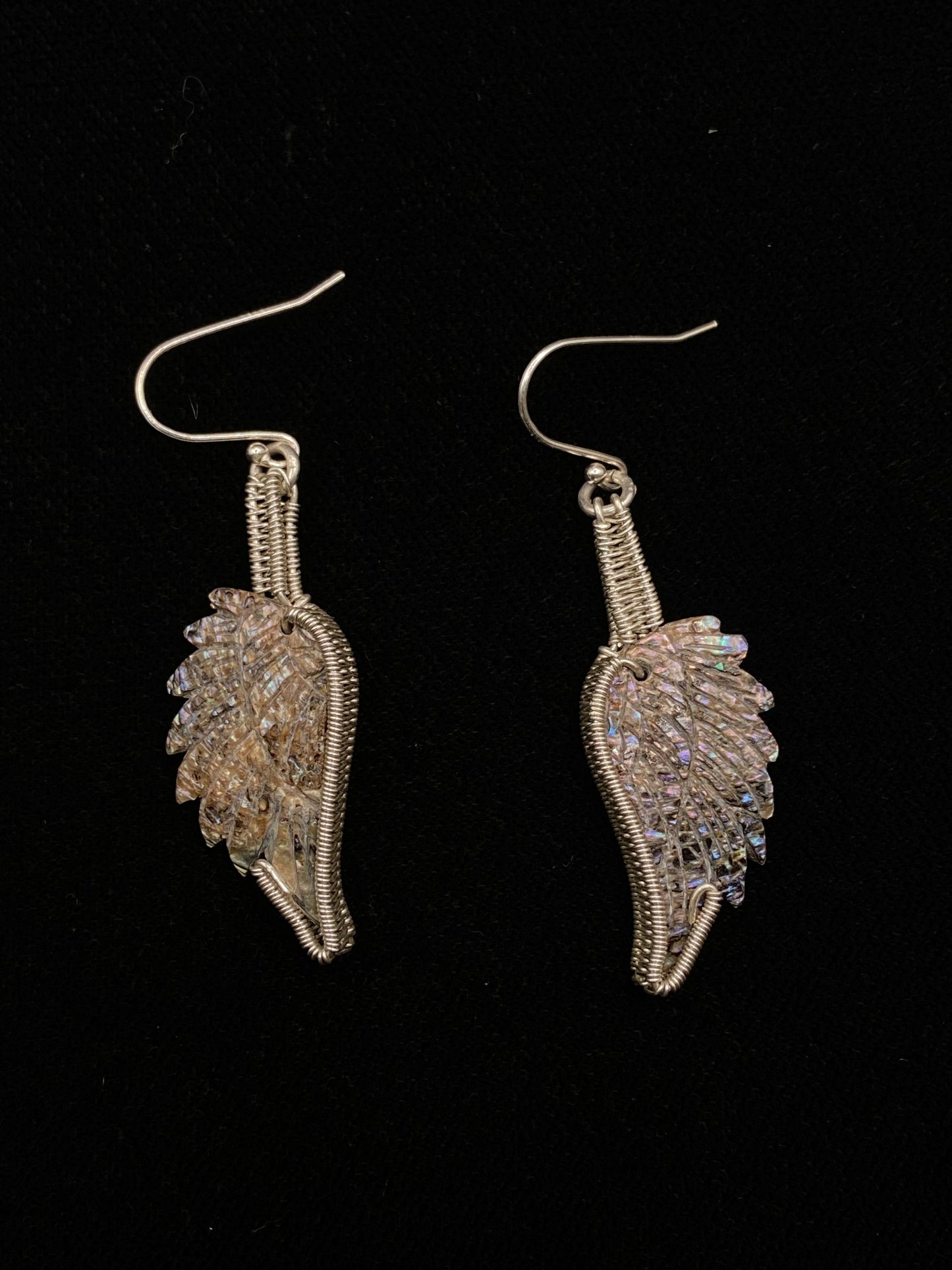 Abalone wing earrings